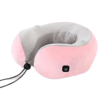 Smart Electric U Shaped Neck Massage Pillow Memory Foam Soft